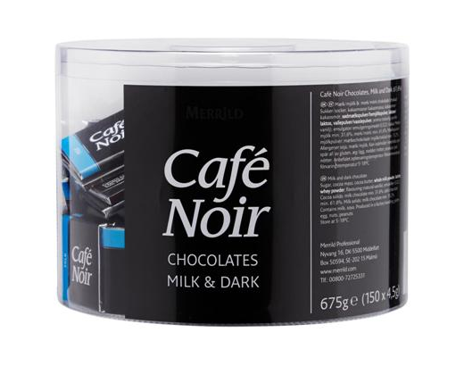 Chokolade Cafe Noir mælk-/mørk blandet 4,5 gram#