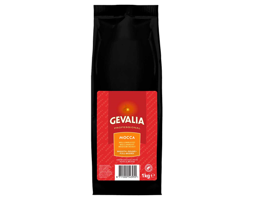 Kaffe Gevalia Mocca hele bønner 1 kg poser