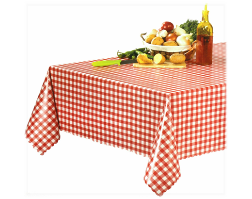 Voksdug køkkentern 2x2 cm 1,40x20 m. rød Øko-Tex#