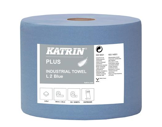 Værkstedsrulle Katrin Plus L2 blå, 2-lags 350 m//!!
