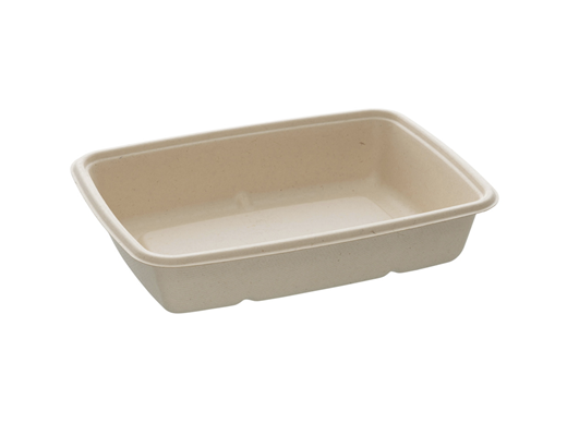 Bakke Bagasse/ fibre 1-rum 230x160x50mm 950 ml. nature
