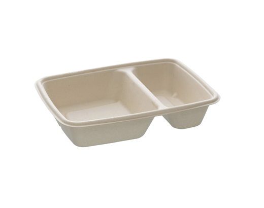 Bakke Bagasse/ fibre 2-rum 230x160x50mm nature