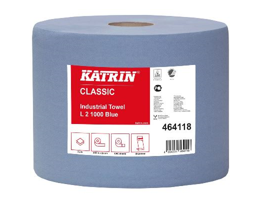 Værkstedsrulle Katrin Classic L2 blå, 2-lag Ø22 cm/380 m