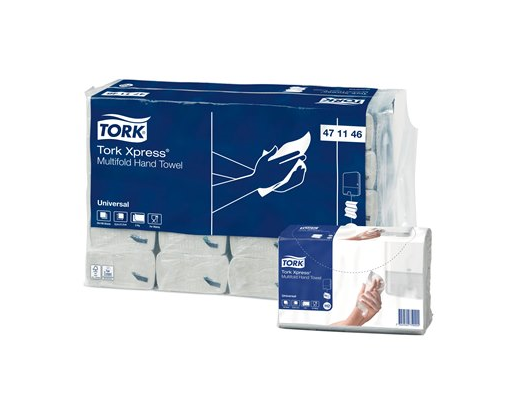 Håndkl.ark Tork Xpress H2 Uni 2-lags M-fold, 21,2x23,4 cm