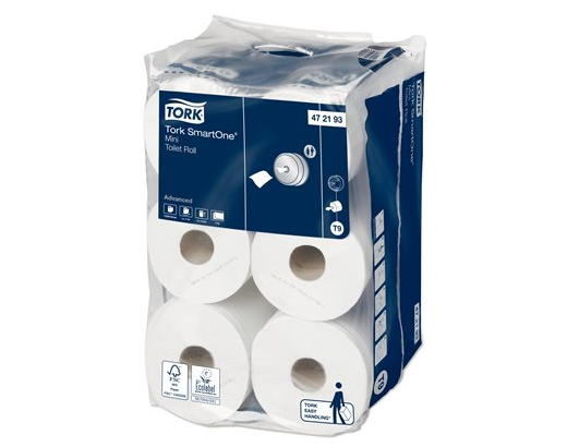 Toiletpapir Tork SmartOne T9 Advanced 2-lag 112 m hvid