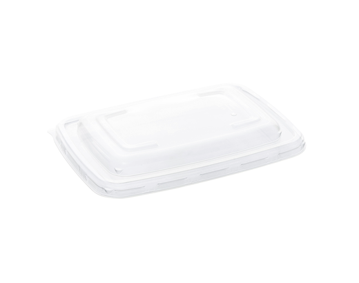 Låg PP til bakke Bagasse 1-rum 240x170x26mm. klar