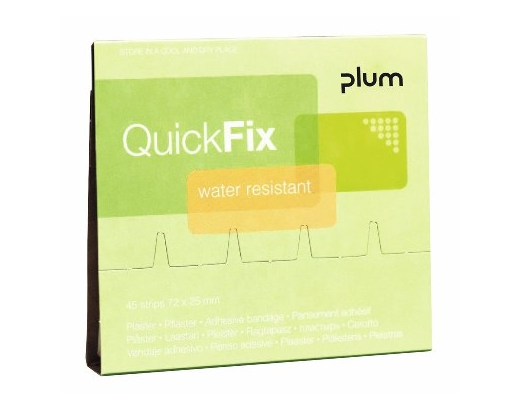Plaster refill Plum QuickFix Water Resistant 45stk 72x25 mm