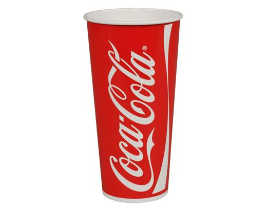 Papbæger Coca-Cola mrk. 0,8 ltr. 95 cl./ 32 oz.#