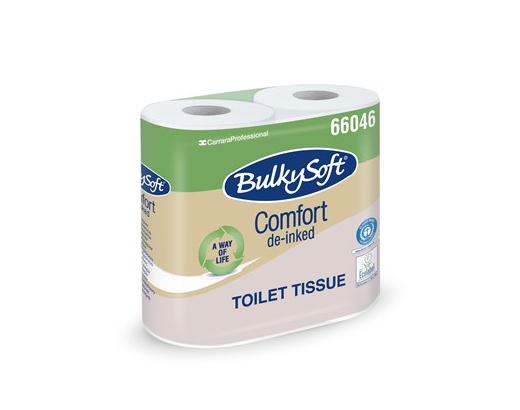 Toiletpapir alm. BulkySoft Comfort 2-lag 400 ubl. 48 m. hvid