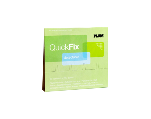 Plaster refill Plum QuickFix Fødevarer 45 stk  72x25mm blå