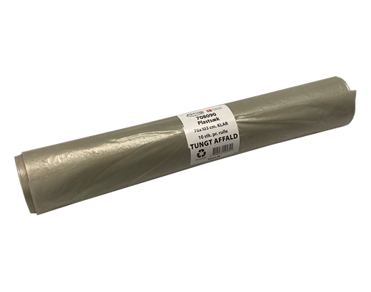 Plastsæk LDPE 76x103 cm. 120 ltr. Tungt affald klar