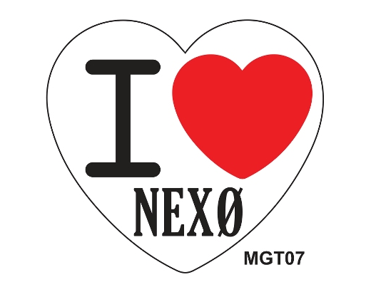 Magnet Epoxy 65x60 mm. Hjerte I Love Nexø#