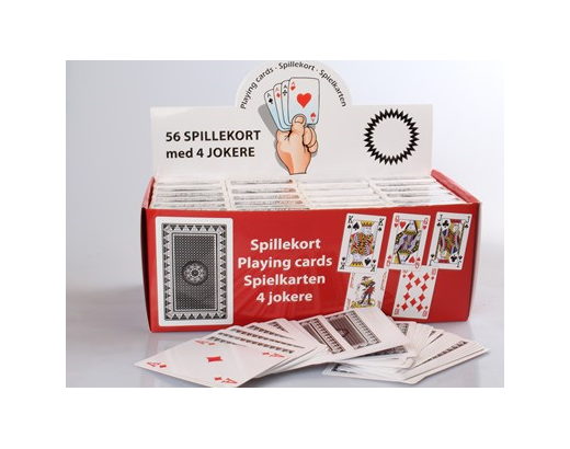 Spillekort standard med 4 jokere vejl. 29,95