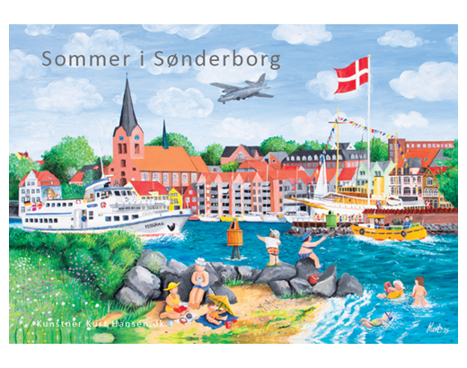 Køleskabsmagnet Epoxy 80x55 mm. 11040 Sommer i.............#