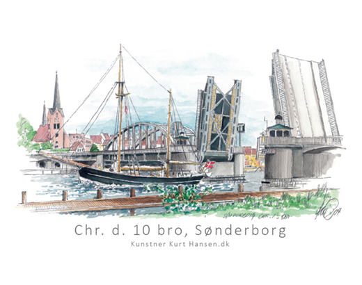 Køleskabsmagnet Epoxy 80x55 mm. 11034 Chr. d 10. bro......#