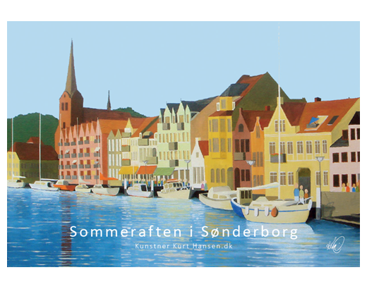 Køleskabsmagnet Epoxy 80x55 mm. 11047 Aftenstemning i ....#