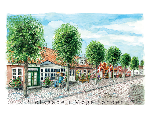 Køleskabsmagnet Epoxy 80x55 mm. 11012 Slotsgade Møgelst....#