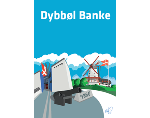 Køleskabsmagnet Epoxy 80x55 mm. 11005 Dybbøl Banke#