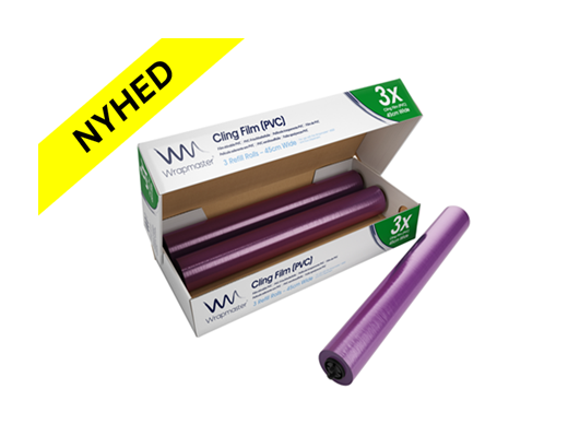 Madfilm PVC klæbende rosafrv. Wrapmaster 0,45x300m.