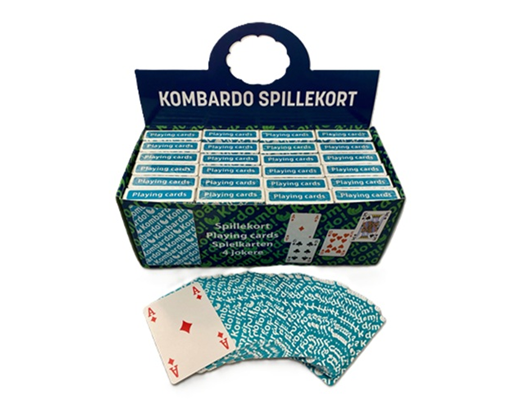 Spillekort Kombardo TURKIS 56 kort inkl. 4 jokere
