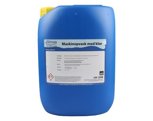 Maskinopvask Aktum flydende m/klor 12 kg.