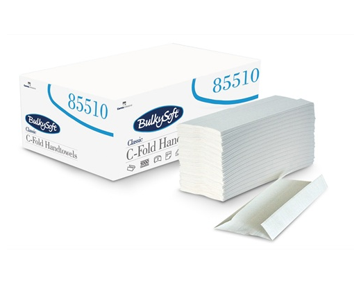 Håndkl.ark BulkySoft Classic C-fold 2-lags 24x33 cm. hvid