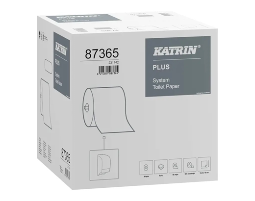 Toiletpapir Katrin Plus System 2-lags 684 85,5 m. hvid