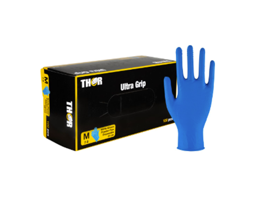 Handske nitril Ultra grip pudderfri medium blå 100 stk/pk#