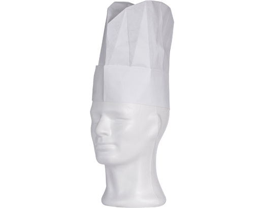 Kokkehue 24 cm. høj papir hvid#