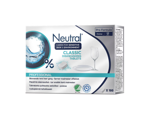 Opvasketabs Neutral Proff. Classic 100 stk