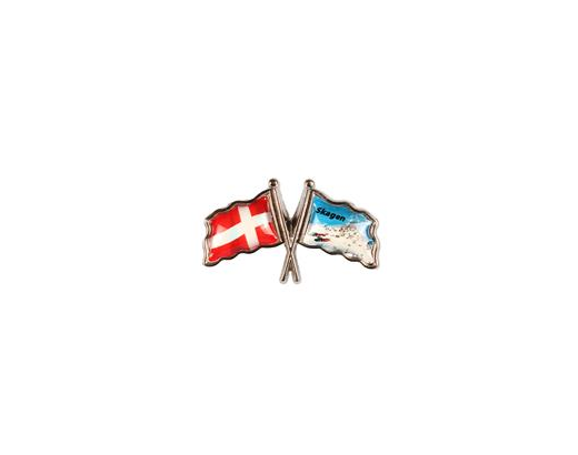 Pins metal/epoxy db Danmark flag/skagen grenen HS 24mmx17mm#