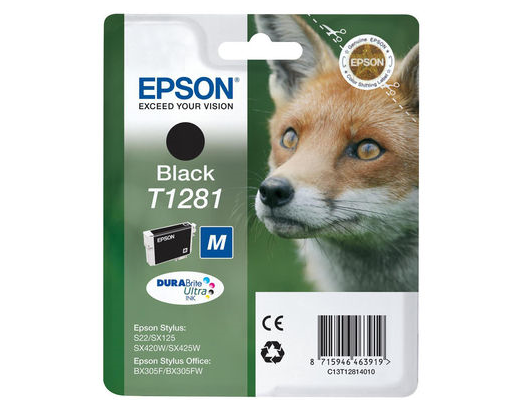 Epson toner/blæk ink T1281 cartridge Black#