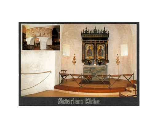 Postkort 146 Østerlars Kirke alter,10,5x15cm//