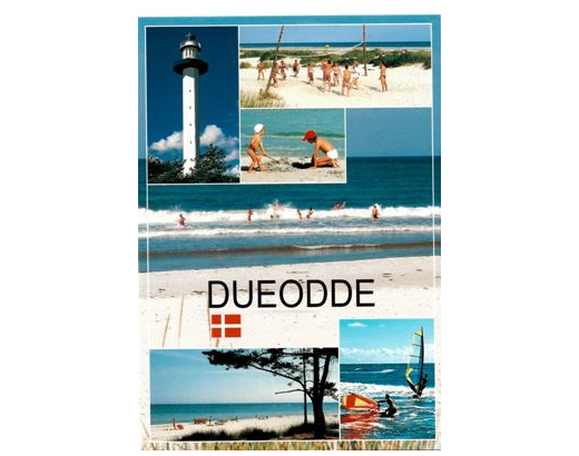 Postkort 602 Dueodde højkant,10,5x15 cm RETRO//