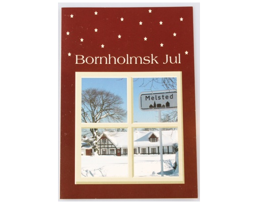 Postkort 4026 Melsted i sne - Vinter/Jul - Dobbeltkort
