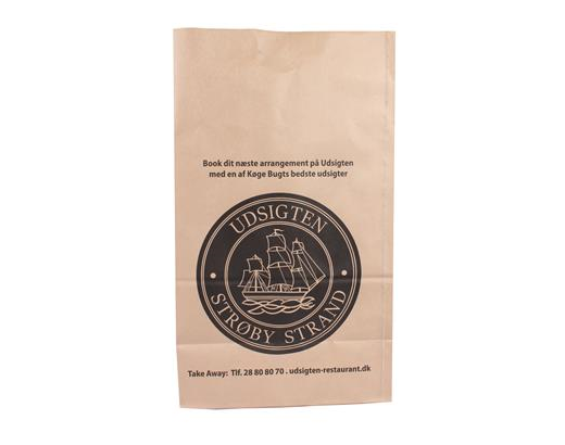 Take-away papirpose u/hank 16 ltr. 25x15x43cm UDSIGTEN#