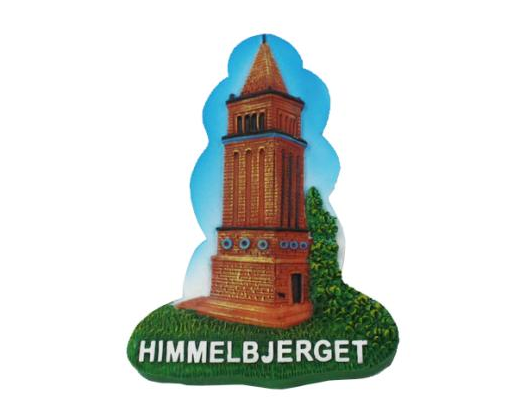 Magnet 3D Himmelbjerget tårn poly 65mmx45mm x 7mm#