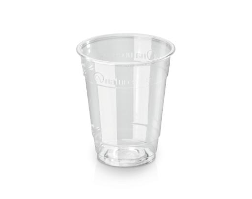 Plastglas 20 cl. Ø76 mm. PLA  klar (bionedbrydelig)//